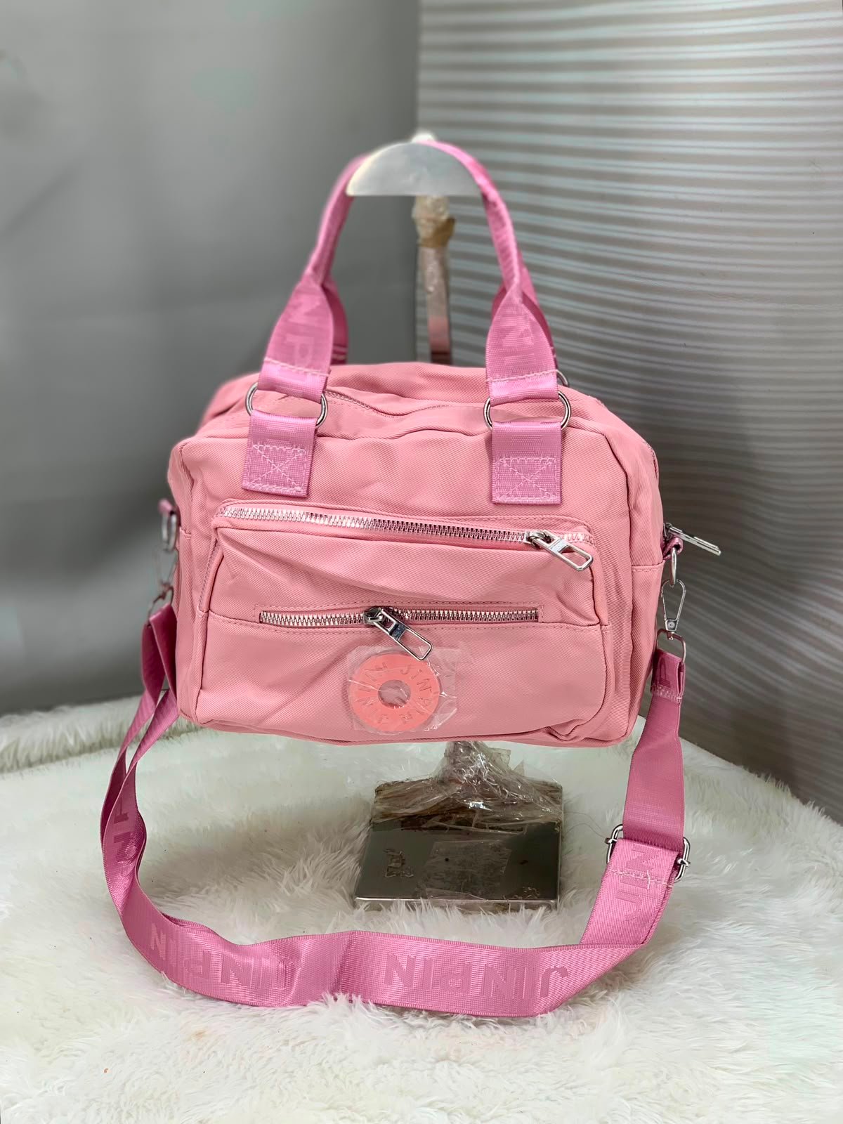 Multi-Pocket Handbag with Adjustable Shoulder Strap