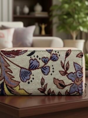 Women’s Printed Zip Wallet – Ethnic Floral & Geometric Pattern Long Wallet