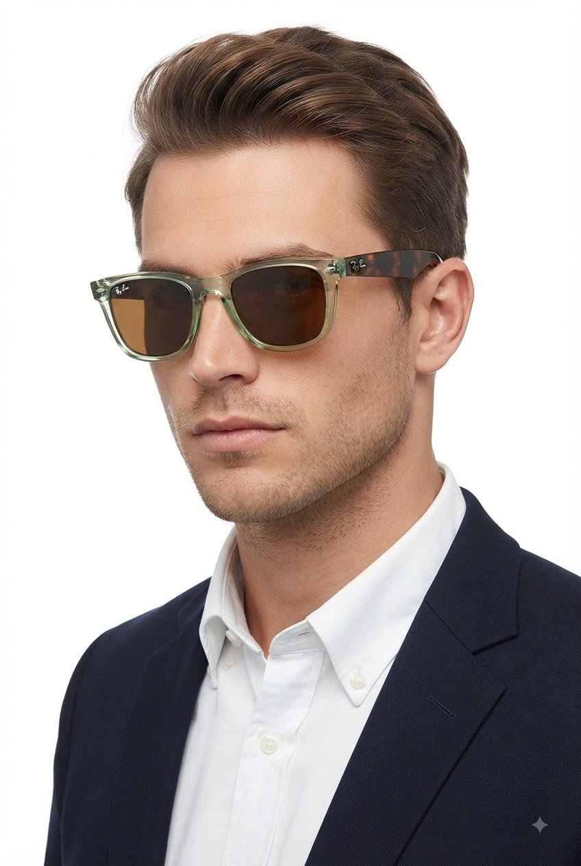RAYBAN REVERSE 0502 WATER GREEN TIGER BROWN