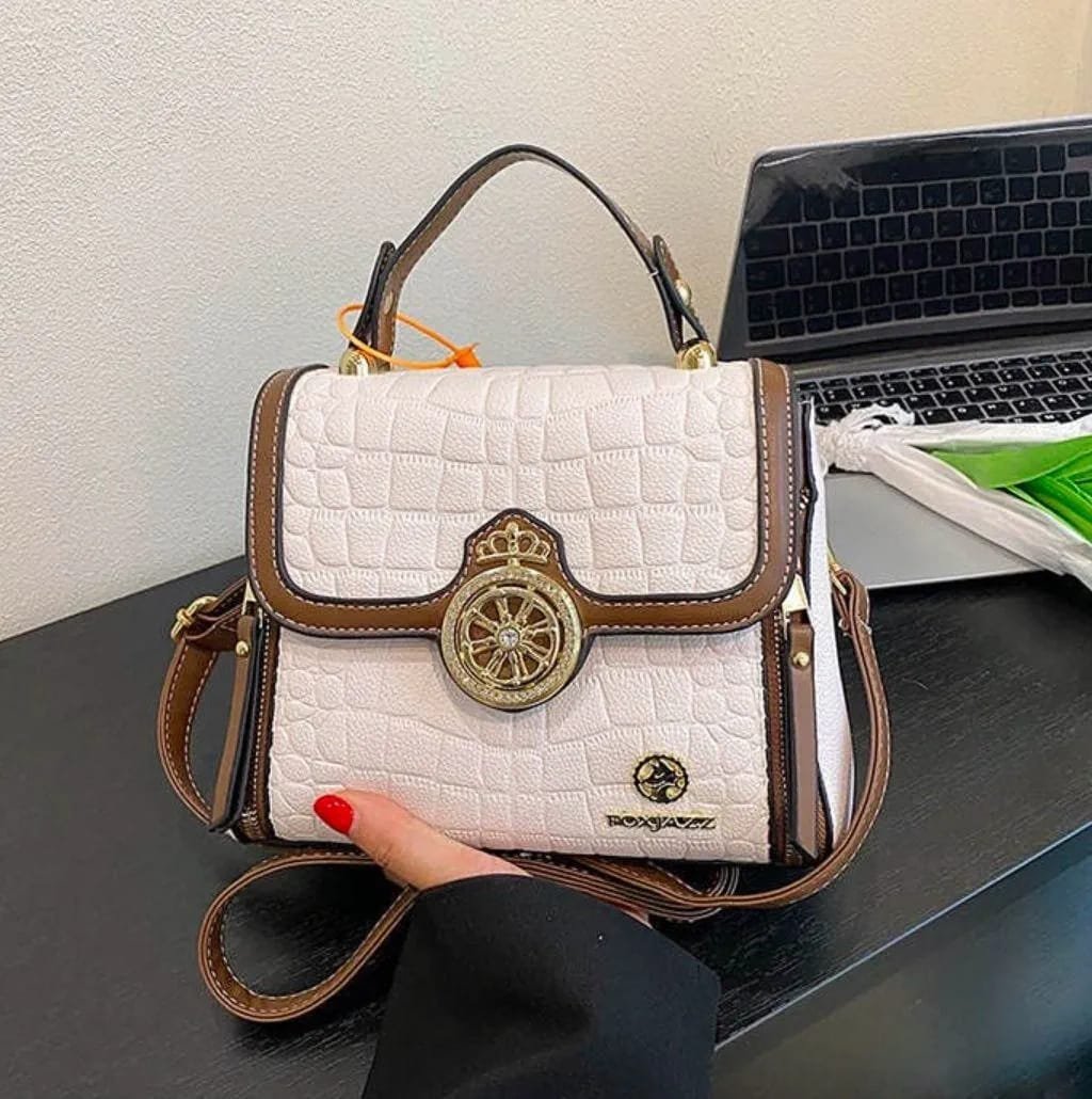 Luxury Crocodile Texture Structured Handbag for Women