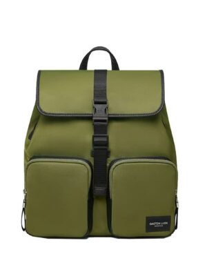 Olive Green Multi-Pocket Casual Backpack for Women & Men