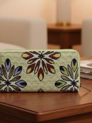 Premium Printed Canvas Zip Wallet for Women