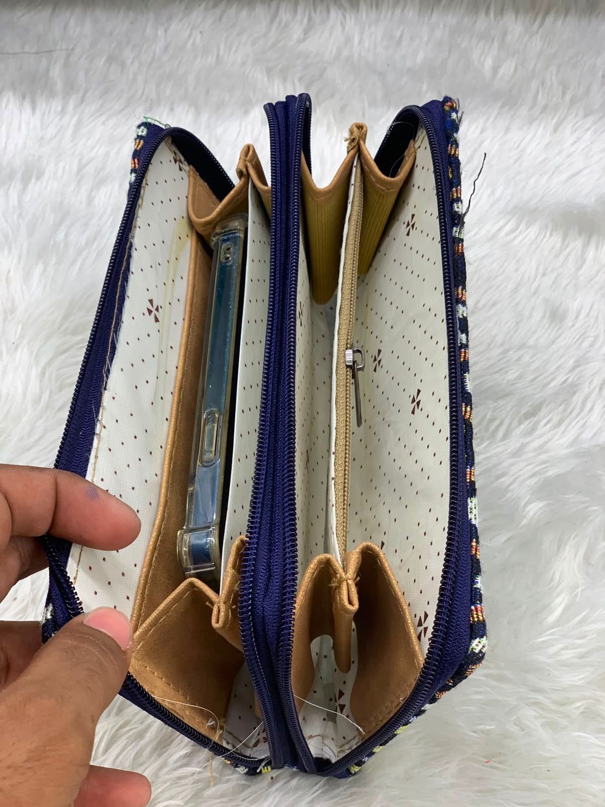 Premium Printed Canvas Zip Wallet for Women - Image 5