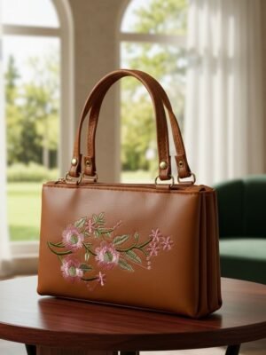 Elegant Floral Embroidered Women’s Handbag