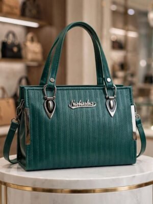 Women’s Textured Premium Tote Handbag with Shoulder Strap – Stylish Casual & Office Bag